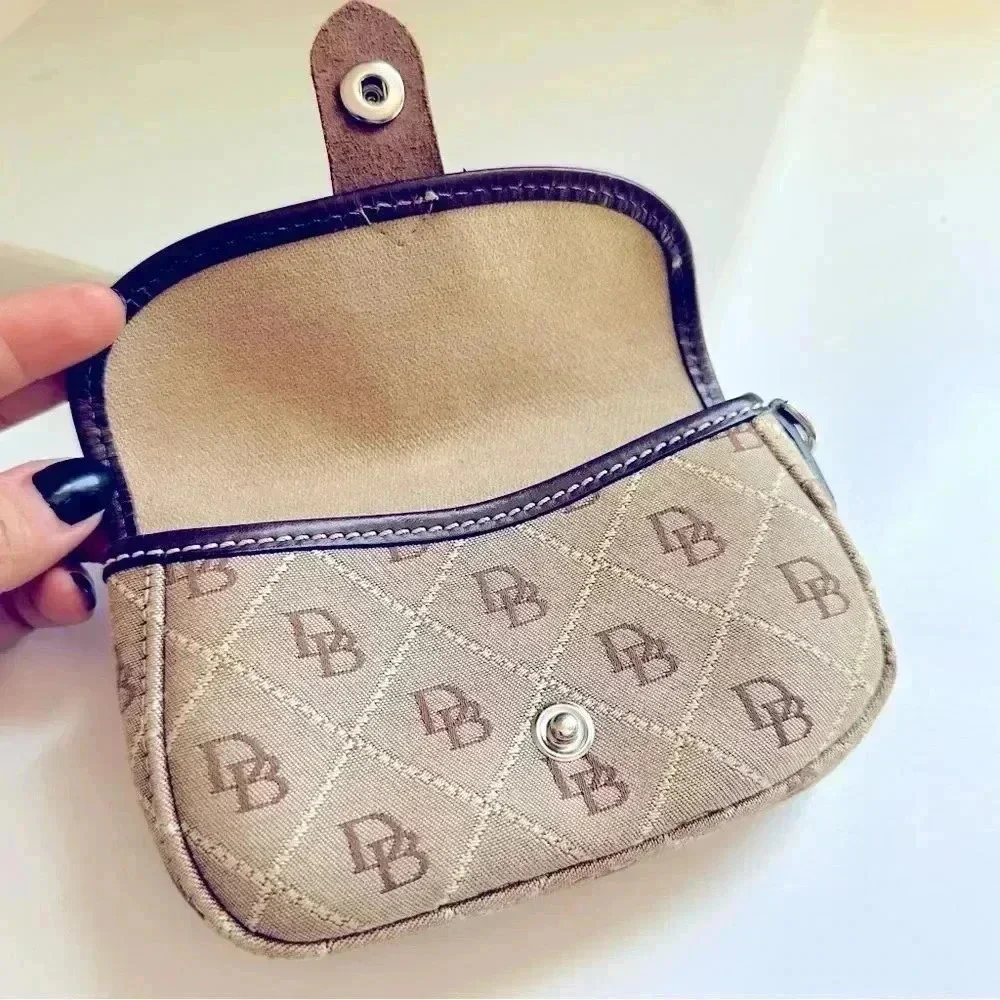 Dooney & Bourke Signature DB Logo Canvas Wristlet
